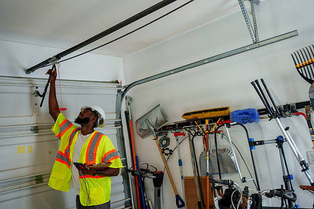 Professional Garage Door technician working in Percy, IL